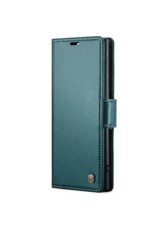 Buy Flip Wallet Case For Samsung Galaxy Note 10Plus [RFID Blocking] PU Leather Wallet Flip Folio Case with Card Holder Kickstand Shockproof Phone Cover (Green) in Egypt