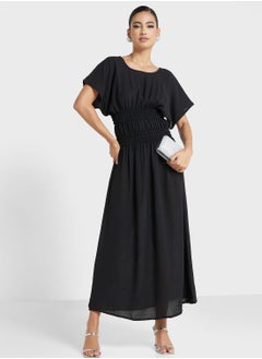 اشتري Flared Sleeve Ruched Jalabiya في الامارات