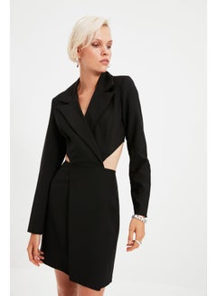 Buy Black Jacket Collar Dress in Egypt