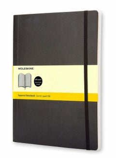 اشتري Classic Soft Cover Square Lined Notebook 19x25cm Black في الامارات