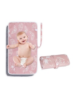 اشتري Portable Baby Changing Pad, Waterproof Foldable Travel Changing Mat for Toddlers, Baby, Newborns (Sweet Pink Butterfly) في السعودية