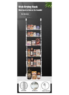 اشتري Home Basics Over the Door Pantry Spice and Jar Organizer Rack 6-Tier Storage for Multipurpose Use For Kitchen Cabinets في الامارات