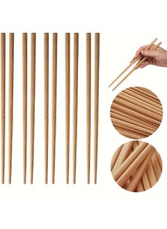 Buy Set of 20 Chinese Wooden Chopsticks for Cooking, Korean and Japanese Food, Natural Healthy Eating Tools in Egypt