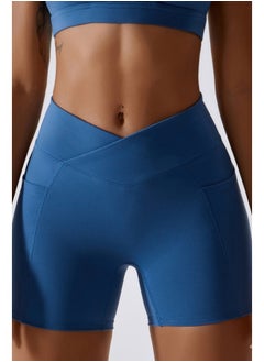 Buy KAWN YOGA Womens High Waist Contour Seamless Workout Sport Yoga Shorts Tummy Control With Pockets. in UAE