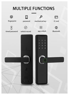 Buy Smart door lock, Tuya smart lock fingerprint door lock keyboard door lock with fingerprint handle electronic door lock smart door lock compatible with Tuya app in Saudi Arabia