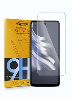 Buy Premium Series Curved Edges 9H 2.5D Tempered Glass Screen Protector For Tecno Spark 20 Pro 4G 2023 / Spark 20 Pro 5G 2024 Clear in Saudi Arabia