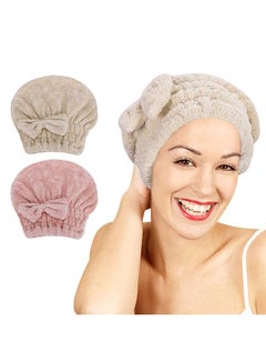 Buy Toplive Microfiber Hair Towel Cap, Pack of 2 in Egypt