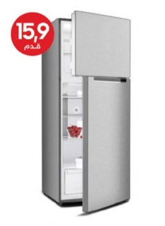 Buy Double Door Steam Refrigerator - 15.9 Feet - 420 Liters - Steel - Silver - GR425NF in Saudi Arabia