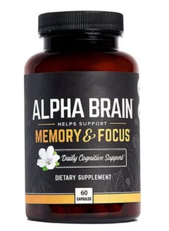 اشتري Alpha Premium Nootropic Brain Supplement 60 Count for Concentration, Brain - Memory Support & Brain Booster for Men & Women في السعودية