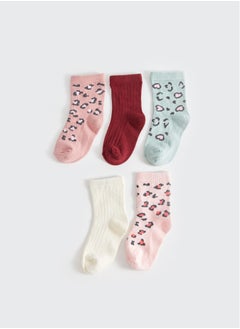 Buy Patterned Baby Girl Socket Socks 5-Pack in Egypt