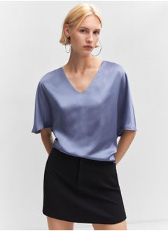 اشتري V-Neck Cape Sleeve Top في الامارات