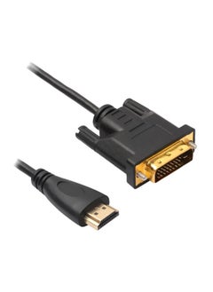 اشتري كابل محول للشاشة من HDMI ذكر إلى DVI-D بوصلة واحدة أسود في الامارات