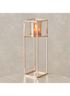 Buy Orlie Metal Modern Candle Holder with Glass Votive 8 x 25.8 x 8 cm in UAE