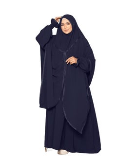 Buy Iedna the material is royal crepe, it consists of 3 pieces, a niqab and a robe, and its clothing is one size and fits up to 120 kilos for women. in Egypt