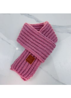 Buy ins Korean Style Childrens Knitted Scarf Winter Solid Color Warm Wool Baby Boy and Girl Korean Style Baby Neck FashionPink (thickened and widened) Pink (thickened and widened) in Saudi Arabia