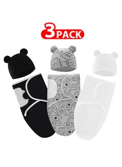 اشتري 3 Pack Of Baby Swaddle Blanket Infant Sleeping Bag Baby Bath Towel Swaddling Wrap Sleep Bags Bedding Accessories Zero Size Multicolour في الامارات