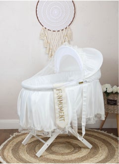 Buy Portable Baby Moses Basket Cot with Durable Stand in Saudi Arabia