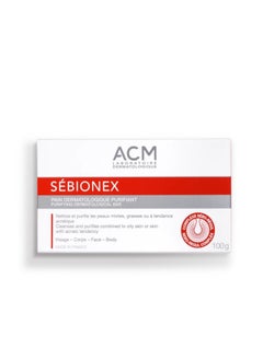 Buy Seboinex Purifying Dermatological Bar for Combination to Oily Skin Cleanse Purifies and Sanitize 100gram in UAE