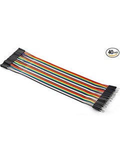 Buy 40pcs 20cm Long Male to Female Header Jumper Wire Dupont Cable Line Connector 40 pin Ribbon Solderless Multicolored for Arduino Raspberry pi Electronic Breadboard Protoboard PCB Board in Saudi Arabia