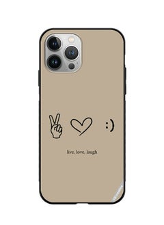 اشتري Protective Case Cover For Apple iPhone 12 Pro Max Live Love Laugh Design Multicolour في الامارات