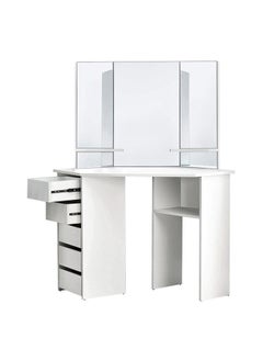 Buy Daniella Dressing Unit with Mirror in White Color in UAE