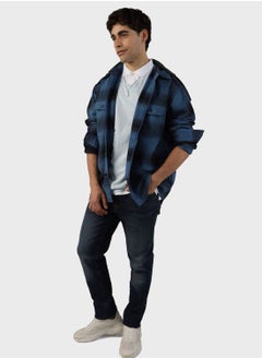 Buy Checked Hooded Shirt in Saudi Arabia