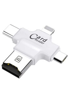 اشتري 4in1 Stylish Micro USB Type C OTG TF Card Reader for IOS iPhone Android Samsung في الامارات