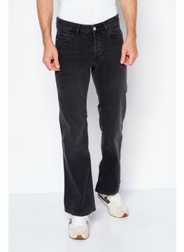 Buy Men Bootcut Fit Non-Stretchable Denim, Black in UAE