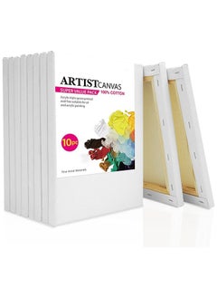 Buy 10 Piece Blank Cotton Pre-Stretched Canvas Board Set 140X100cm in Saudi Arabia