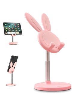 Buy Phone Stand for Desk, Angle Height Adjustable Cell, Ears Bunny Stand Phone Holder, Anti-slip Mobile Phone Desktop Rack Accessories, Compatible with Most Mobile Phone or Tablet in UAE