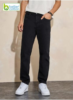 Buy Cotton Stretch 5-Pocket Regular Fit Jeans in Saudi Arabia