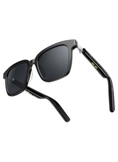 Buy Bluetooth Smart Sunglasses With Polarized Lenses And Tap To Call Option - Lens Size: 48mm - Black in UAE