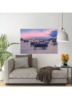 Buy Canvas Wall Art, Abstract Framed Portrait of Traditional Maltese boats in Egypt