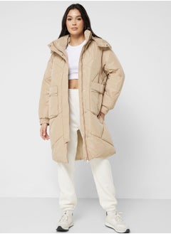 Buy Longline Puffer Jacket in UAE