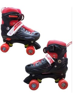 Buy Adjustable Roller Skate Shoes 2-Rows 4-Wheels Size L in Egypt