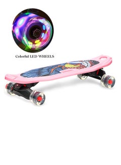 Buy Skateboard With Flash LED Wheels for kids and teen boys and girls in UAE