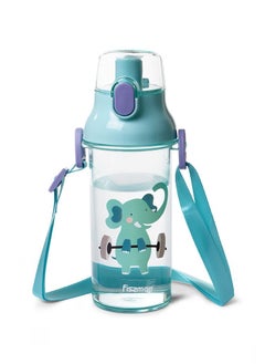 Buy Water Bottle For Kids BPA Free Non-Toxic, Plastic Homemade Juice Bottle, Milk, Chocolate Cold Drinks with Leak Proof Flip Top Lid 450ml in UAE