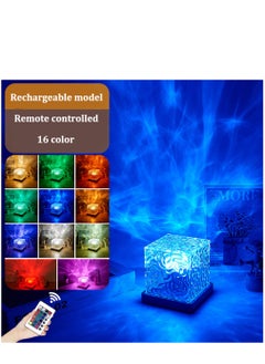 اشتري LED Creativity Star Projector Night Light , 16 Colors Crystal Aurora Borealis Lamp, Remote Control Ripple Projector Ceiling LED Night Light, Timer Bedroom Bedside Lamp, Gift for Teen Girls Adult في السعودية