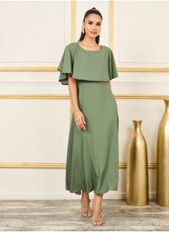 Buy Cape Style A-line Maxi Dress in Saudi Arabia