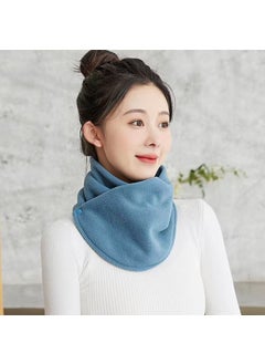 اشتري Winter Velvet Thickened Warm Neck Protection Scarf for Men and Women Riding Cold-proof Windproof Multifunctional All-match Scarf Neck SetBlue [double button fleece neck]] Blue [double button fleece neck]] في الامارات