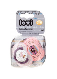 اشتري 2 Pieces Dyn Soother Silicone 3-6M Indian Summer في الامارات