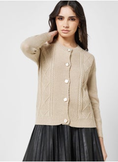 Buy Button Up Chunky Cardigan in UAE