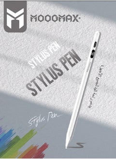 Buy Magnetic stylus pen for iPad supports the palm of the hand with a battery display and wide support for iPad versions with a battery that lasts up to 10 hours of use and wireless charging in Saudi Arabia