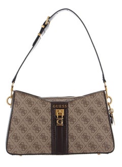 Buy GUESS Ginevra Elite Shoulder Bag Brown in Saudi Arabia