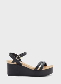 Buy Ankle Strap Low Heel Wedge Sandals in UAE