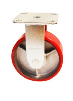 Buy Red Pu caster wheel,  8 Inch, fix type in UAE