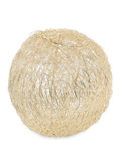 اشتري Fiesta Decorative Ball with LED, Gold - 15 cm في الامارات