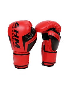 Buy Boxing Gloves - 6oz 8oz 10oz 12oz - Vegan Leather Gloves for Training Sparring with Waterproof Lining - Breathable Mesh - Hand Protection in Saudi Arabia