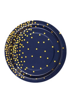 Buy 48Pcs Disposable Party Paper Plates, 7 inch Golden Dots Paper Plates, Disposable Party Supplies Paper Plates for Birthday Baby Shower Wedding Party Graduation, Birthday, Weddings, in Saudi Arabia