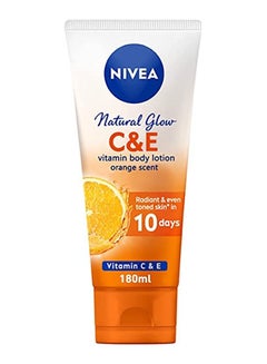 اشتري NIVEA Body Lotion Vitamin C&E Natural Glow Orange Scent, 180ml Orange 180ml في الامارات